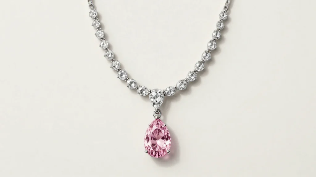 pink diamond necklace wide result